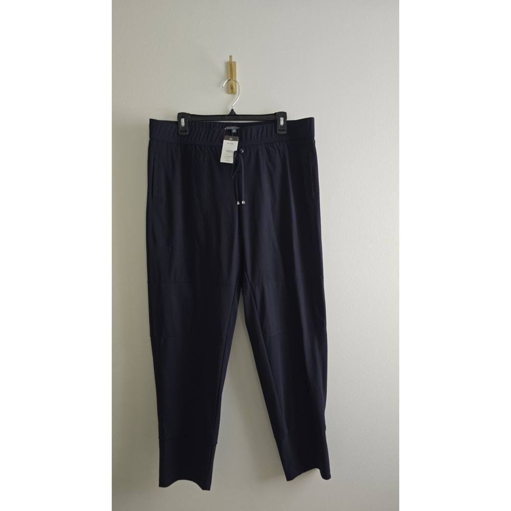 Elliott Lauren Womens Pants Size 16 Navy Pull On Elastic Waist Travel Career NWT